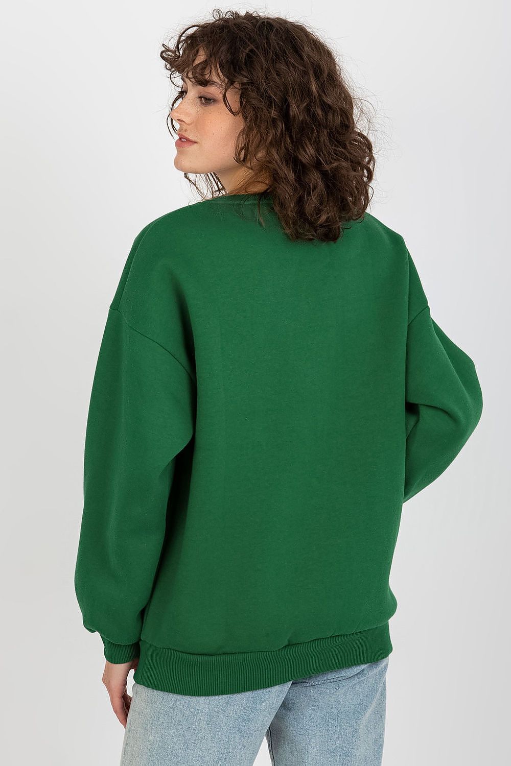 Ex Moda women's sweatshirt showcasing a classic cut and versatile round neckline, ideal for relaxed everyday wear.