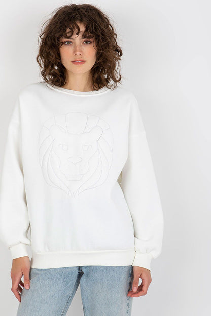 Embroidered luxury women's sweatshirt from Ex Moda, designed with long sleeves and a flattering fit for casual chic.