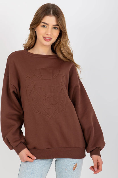 Fashionable Ex Moda Women's Sweatshirt featuring long sleeves and a chic embroidered detail for a refined everyday look.