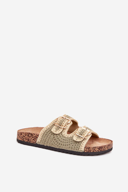 Comfortable eco-suede footbed in Step in Style's sophisticated women's sandals, offering support and style for every occasion.