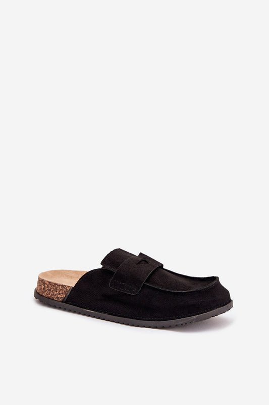 Close-up of luxury eco-suede women's platform sandals from Step in Style, showcasing the subtle front cut strap and profiled insole for ultimate comfort and elegance.