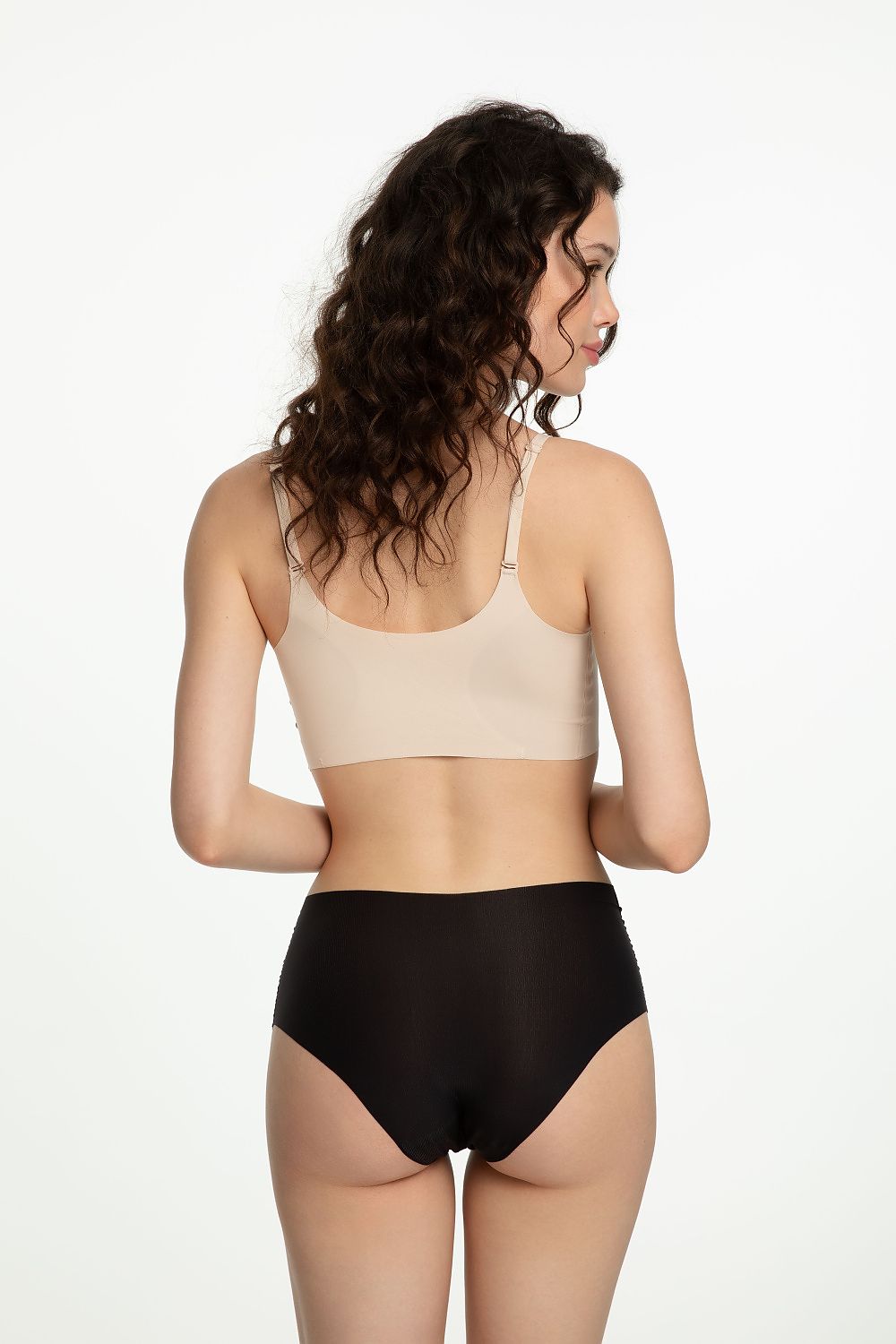 Stylish Julimex High-Waisted Panties showcasing cotton-insert for hygiene, combined with seamless design for an invisible look under clothing.
