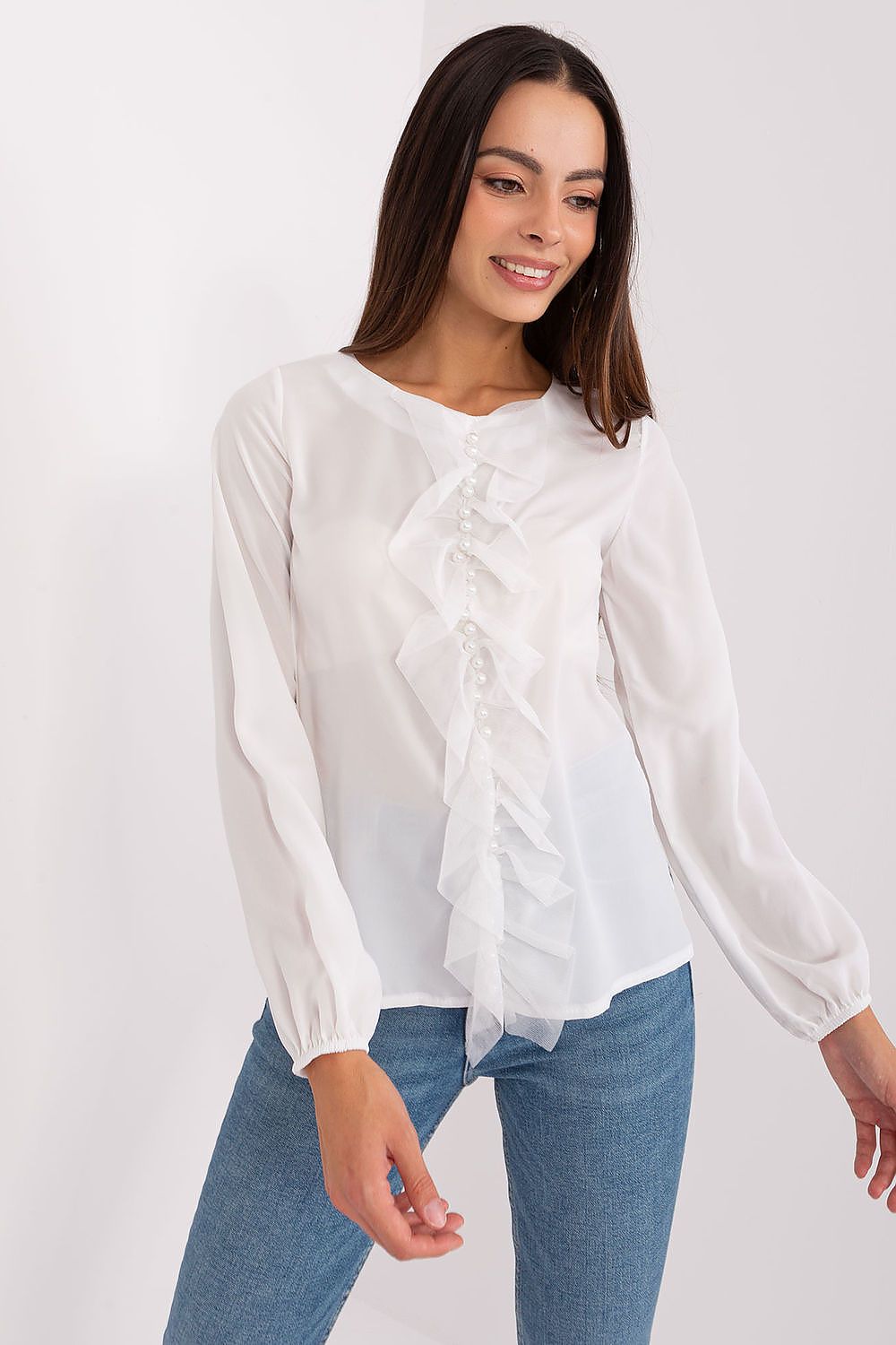 Versatile Lakerta blouse designed for comfort and elegance, perfect for work and special events.