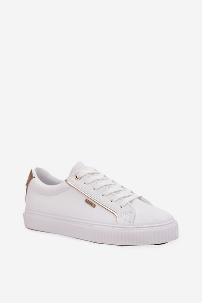 Close-up of Women's Big Star Eco Leather Sneakers highlighting premium artificial leather material, featuring plush foam insole by Step in Style.