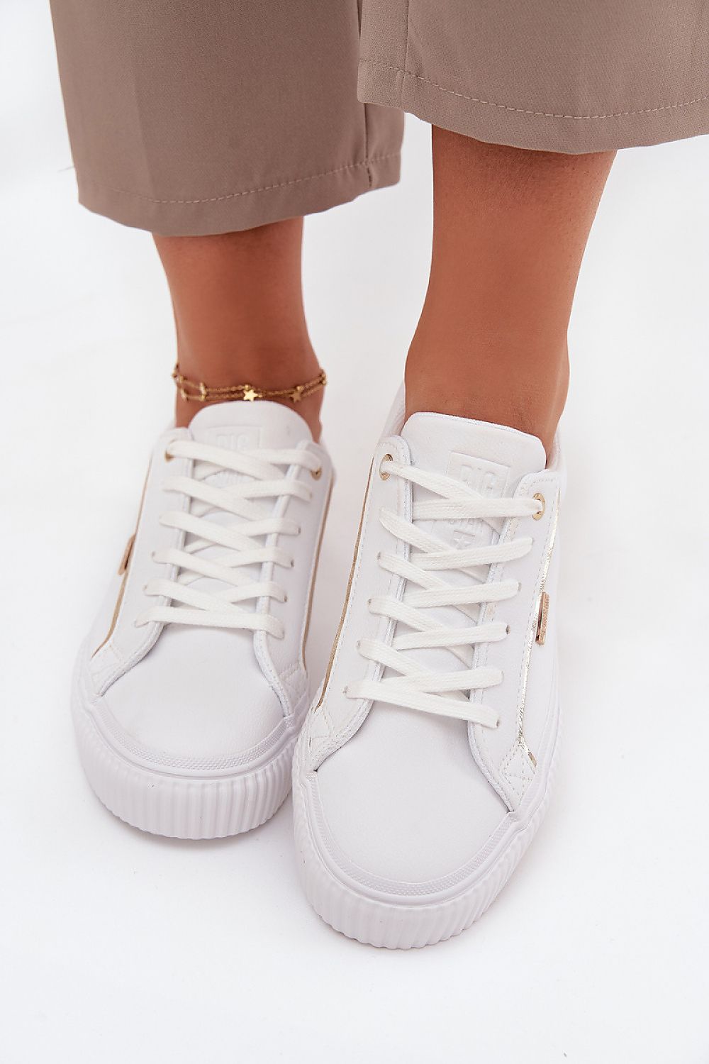 Versatile Women's Big Star Eco Leather Platform Sneakers styled for casual and elegant outfits, designed for comfort by Step in Style.