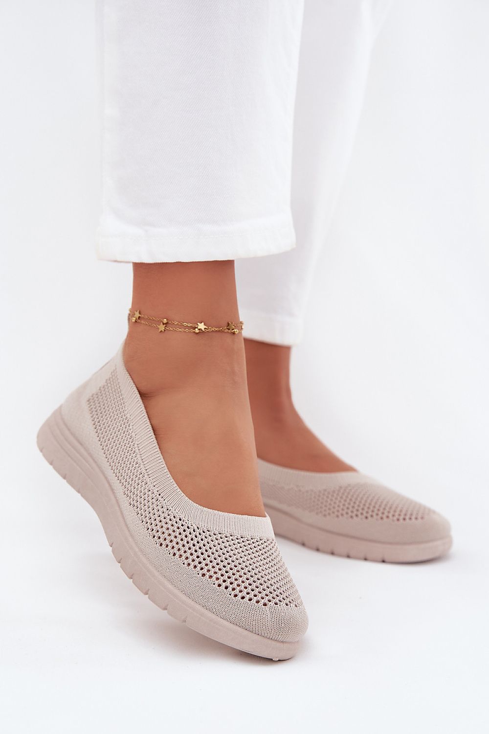 Luxury breathable mesh ballet flats for women by Step in Style, featuring a sporty casual design, available in EU sizes 36 to 41, perfect for warm weather and everyday elegance.