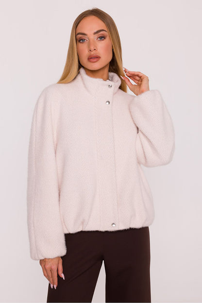 Elegant women's oversized jacket by Moe, crafted in soft knitwear with a chic, casual fit, ideal for modern styling.