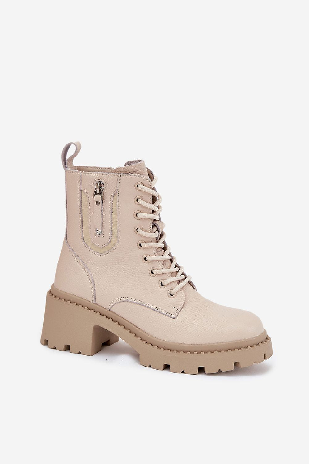 Vinceza luxury women's leather ankle boots with block heel and fleece lining, perfect for autumn-winter styling, available in sizes EU 36-40.