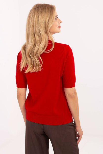 Chic Luxury Women's Casual Sweater with a classic round neckline and stylish short sleeves, available in EU M/L and XL/XXL, designed by Factory Price.