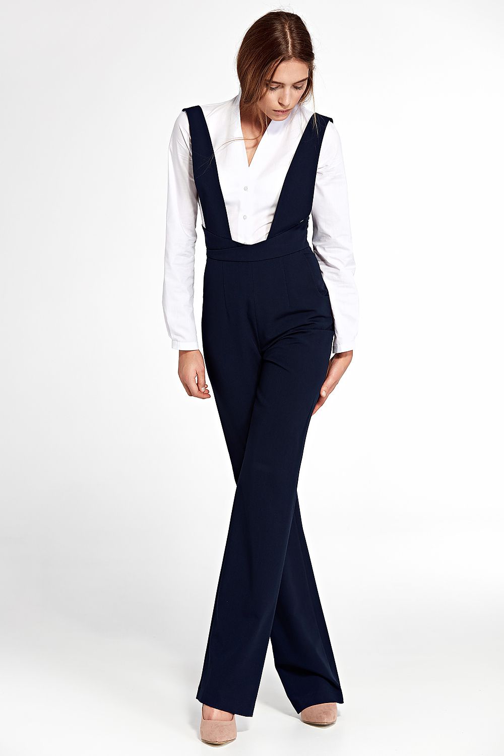 Luxury Nife navy blue jumpsuit designed for comfort and elegance, tailored for sizes EU 36-44 US 4-12.