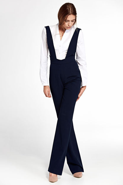 Luxury Nife navy blue jumpsuit designed for comfort and elegance, tailored for sizes EU 36-44 US 4-12.