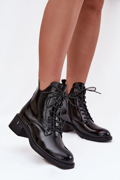 Vinceza Women's Eco Leather Ankle Boots in a chic black finish, featuring warm interiors and fashionable design, ideal for luxurious everyday wear from Step in Style.