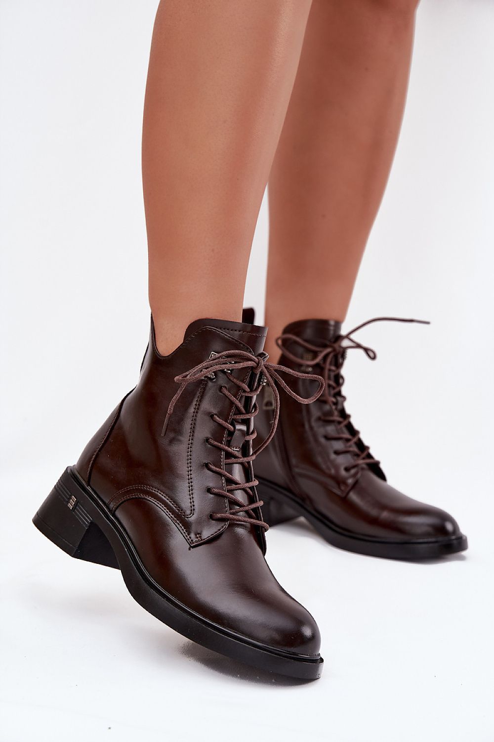 Vinceza Women's Eco Leather Ankle Boots with 4.5cm block heel and convenient zipper, crafted for all-day wear by Step in Style.