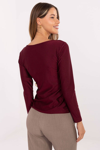 Italy Moda elegant blouse showcasing delicate gathering and a smooth finish, suitable for elegant outings and sophisticated events.