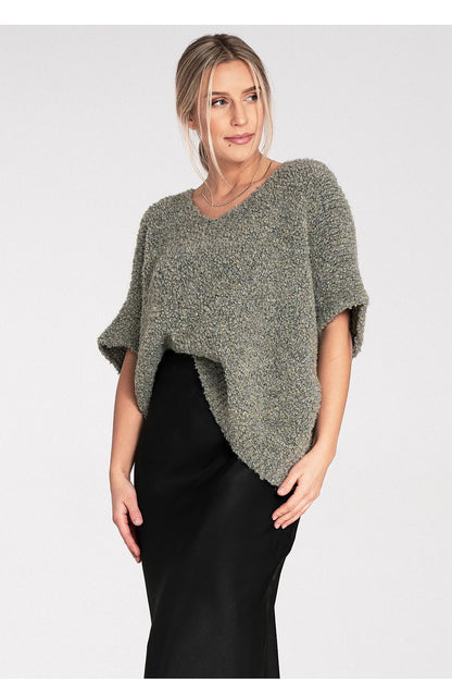 Stylish Figl short sleeve sweater, crafted from premium acrylic and wool blend, in a sophisticated EU size 0.