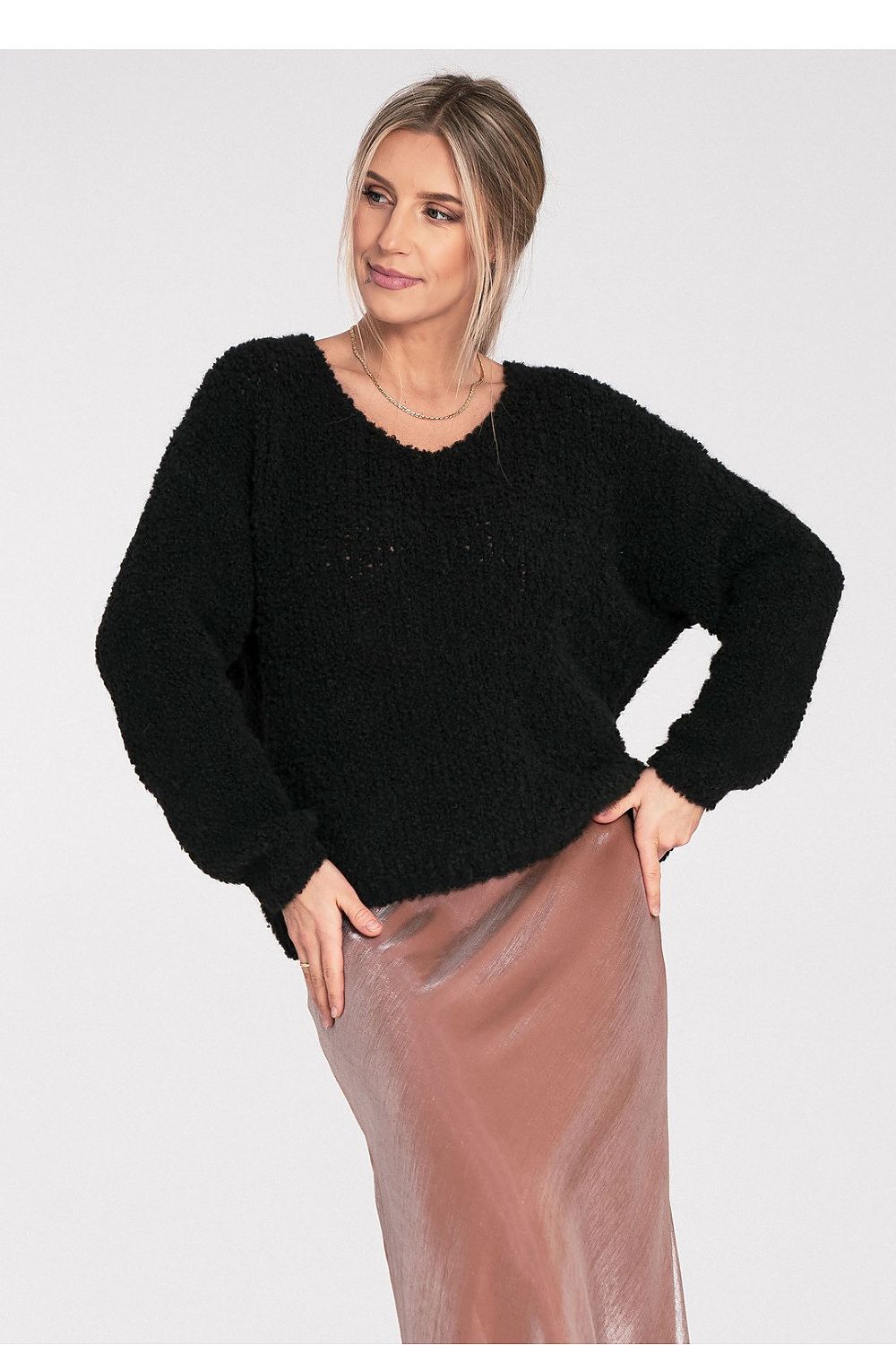 Luxurious Figl women's jumper displayed on model, illustrating flattering fit and stylish design, available in Size EU 0.