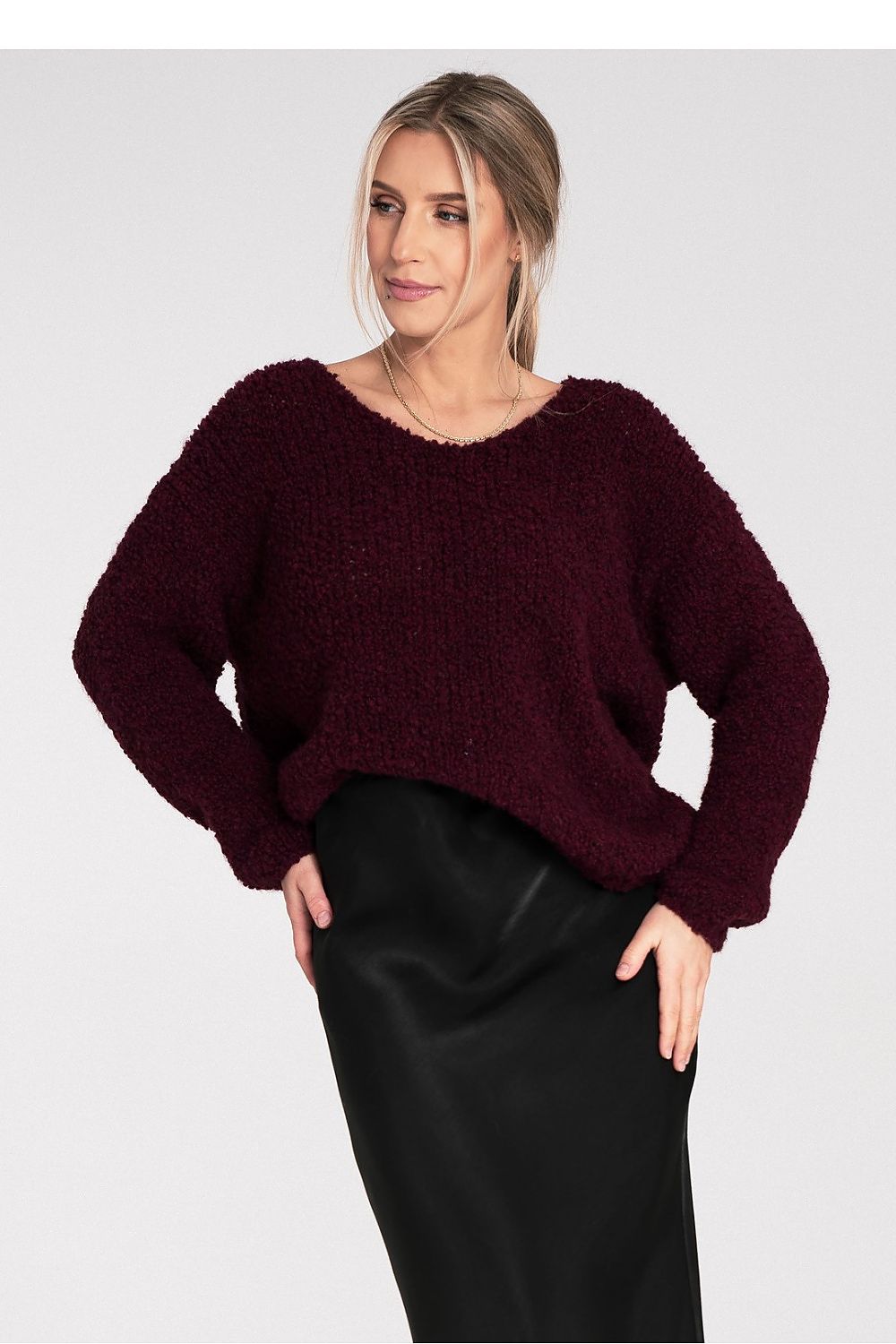 Figl women's jumper laid flat, emphasising soft texture and sophisticated style, perfect for a chic wardrobe, Size EU 0.