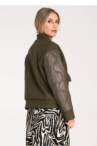 Back view of the Figl Jacket, demonstrating the sleek and elegant design, crafted for a refined, fashionable look.