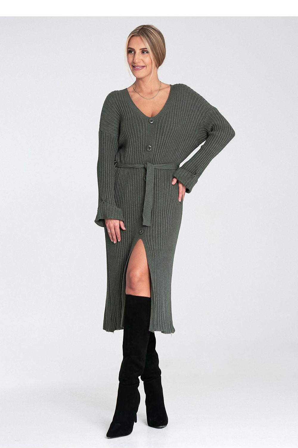 Stylish Figl Daydress highlighting its elegant silhouette, crafted from high-quality Viscose for a flattering fit.