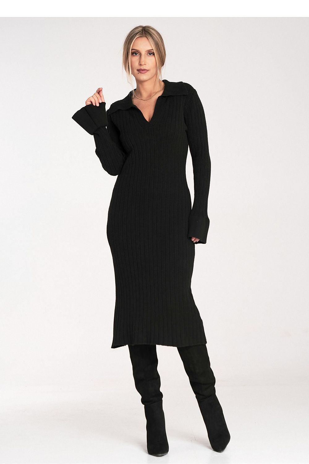 Luxury Figl daydress crafted from a high-quality spandex, nylon, and polyester blend, featuring a flattering EU size 0 design, 118 cm length, and hip measurement range of 80-114 cm.