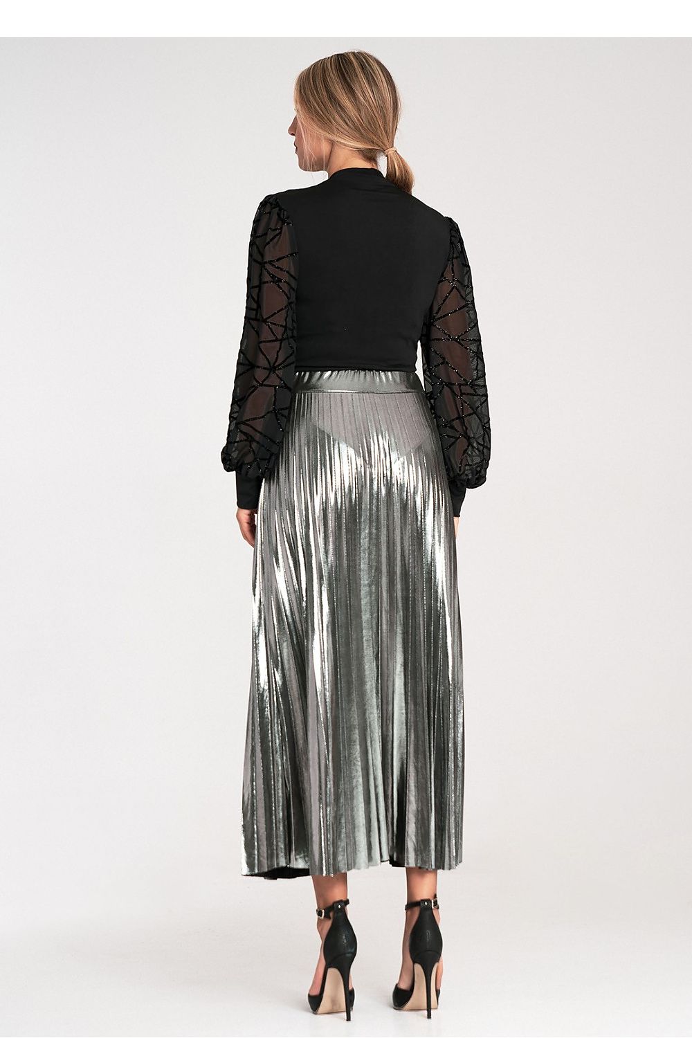 Luxury shapewear body by Figl featuring elegant design and flattering fit in EU S/M and US S/M sizes.