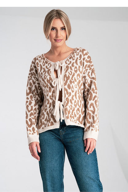 Luxury Figl Cardigan in soft acrylic and nylon blend, featuring elegant design, perfect for stylish comfort.