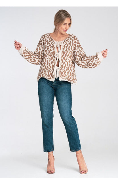 Luxurious Figl cardigan in soft acrylic and nylon blend, showcasing elegant EU 0 size design for stylish comfort.