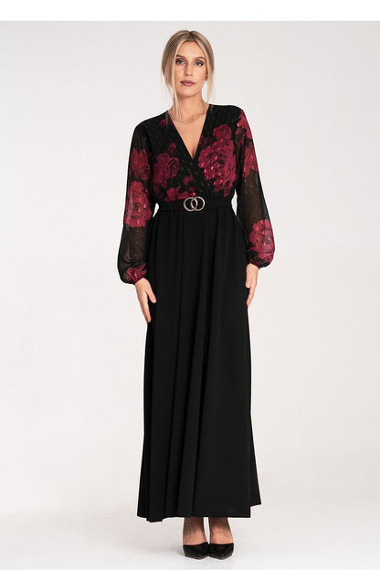 Close-up detail of the luxurious fabric texture of Figl's Cocktail Dress, highlighting its spandex and polyester blend.