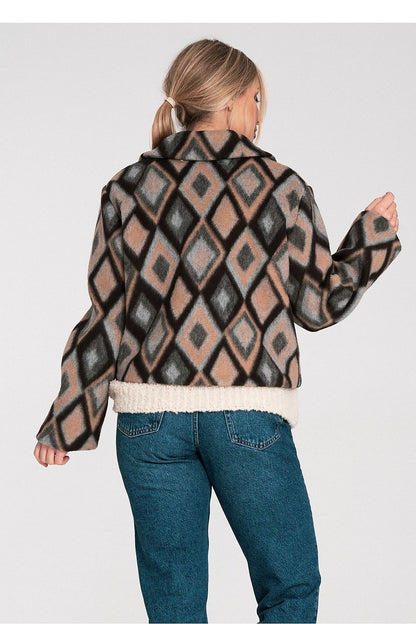 Model showcasing Figl Luxury Jacket for Women, combining comfort and elegance in sizes EU S/M.