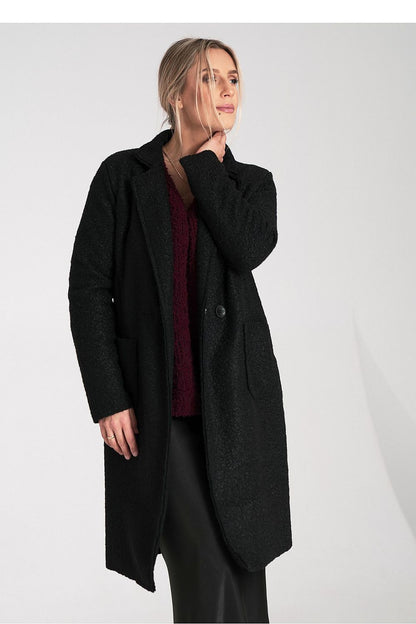 Luxury Figl Coat in elegant design, crafted from 100% polyester, ideal for formal events and stylish occasions.
