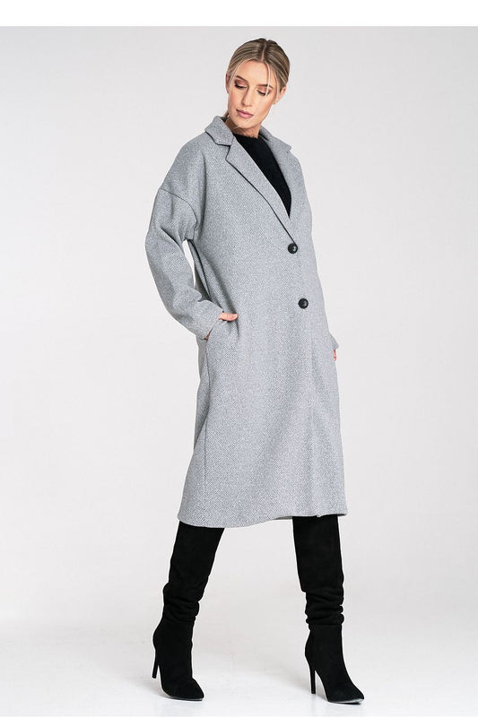 Close-up view of the luxurious Figl coat, highlighting the fine texture and sophisticated style in a perfect EU 0 size.