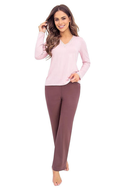Luxurious Donna Pyjama Set for Women in soft viscose and spandex, available in sizes S to XXL, perfect for elegant loungewear.