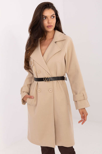 Elegant Rue Paris coat made of 100% polyester, showcasing luxurious design and perfect fit for EU size 0, featuring meticulous craftsmanship with a length of 94 cm, 108 cm hips, and 106 cm chest, perfect for sophisticated style.