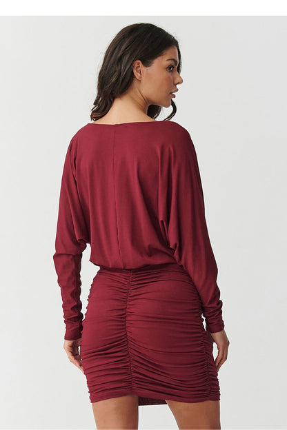 Glamorous Makadamia daydress highlighted by its elegant fabric blend of viscose and spandex, tailored for EU sizes 36 to 40.