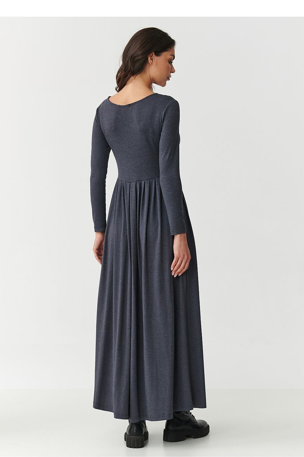 Close-up view of the Luxurious Makadamia Daydress fabric, highlighting the soft texture and sophisticated design perfect for effortless style.