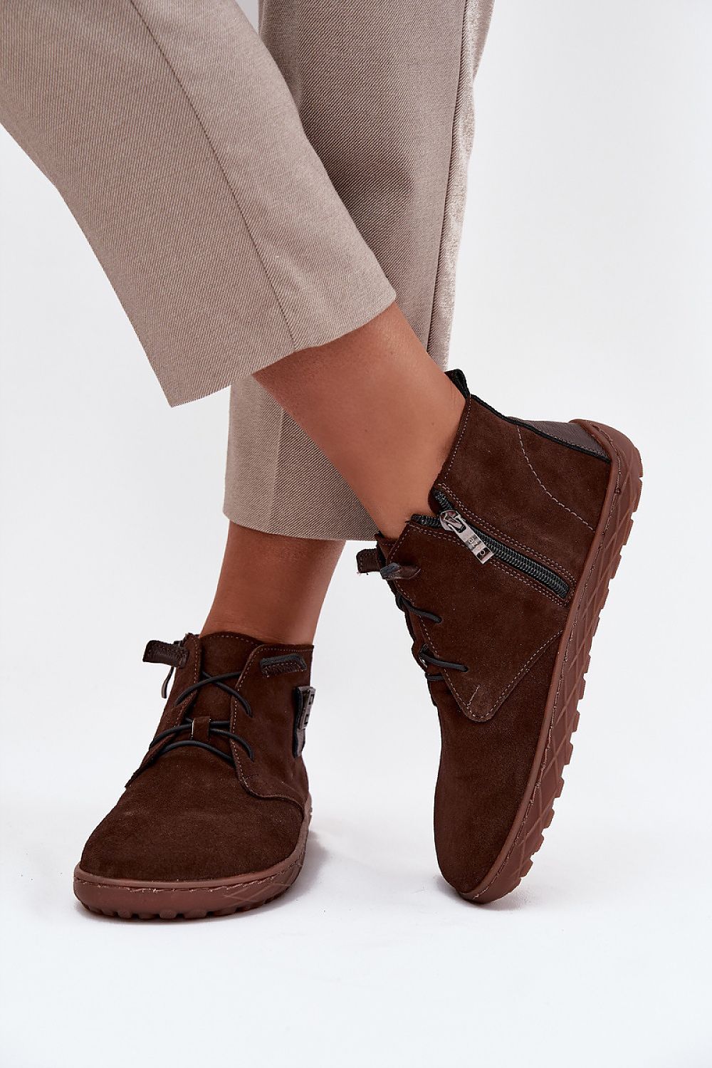 Step in Style's exquisite suede leather half shoes, showcasing a refined silhouette perfect for any occasion, available in multiple sizes.