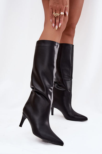 Luxury heel boots in artificial leather by Step in Style, featuring a chic 7 cm heel and designed for elegance and comfort. Available in sizes EU 36-41.