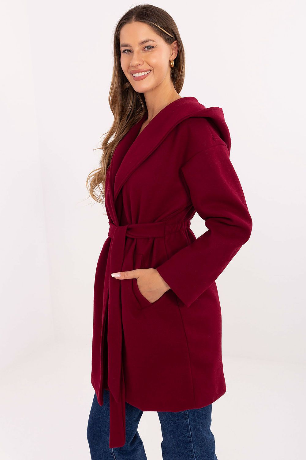 Elegant Rue Paris Coat featured in luxurious polyester, EU Size 0, showcasing sophisticated design for chic outfits.