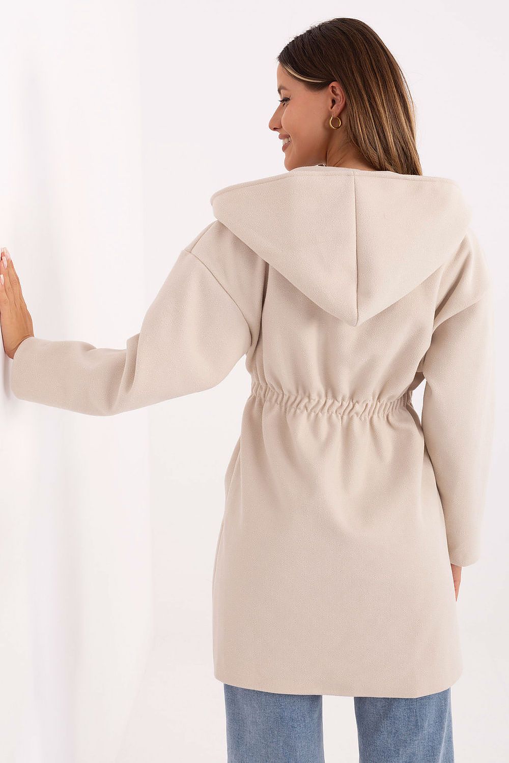 Elegant Rue Paris Coat displayed on a hanger, illustrating its refined style and versatility for various chic occasions.