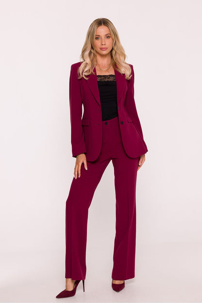 Stylove women's trousers displayed on a mannequin, highlighting the sophisticated straight leg design and medium rise for a flattering fit.
