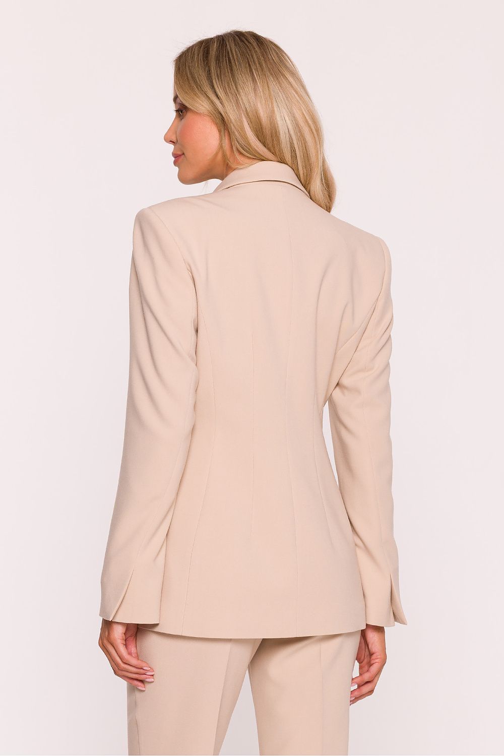 Stylove women's blazer displayed elegantly, highlighting its impeccable draping and ability to elevate business and formal attire.