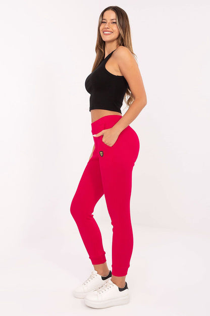 Stylish luxury tracksuit trousers by Relevance with ribbed cuffs and a sporty silhouette, designed for ultimate comfort.