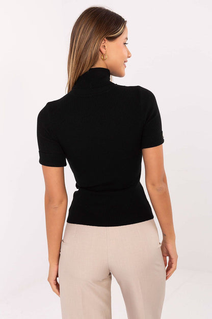 Stylish women's turtleneck sweater from Factory Price, highlighting decorative buttons on sleeves and ideal for casual and business wear in size EU 0.