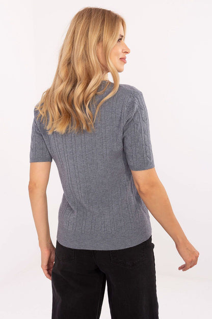 Elegant short sleeve V-neck sweater for women by Factory Price, designed for casual comfort in EU size 0, perfect for work or everyday styling.