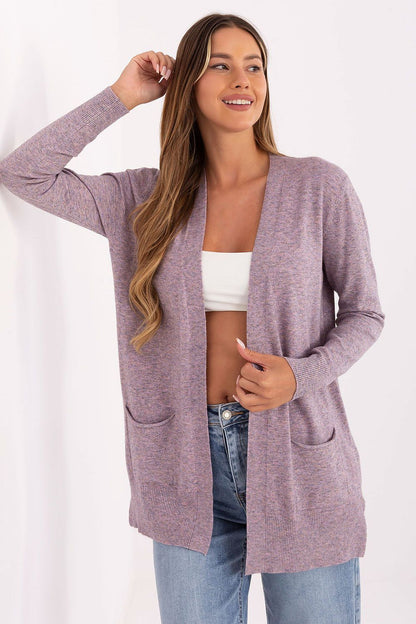 Luxury women's cardigan by Factory Price, showcasing soft blend of viscose, modal, and nylon in a stylish long sleeve design.