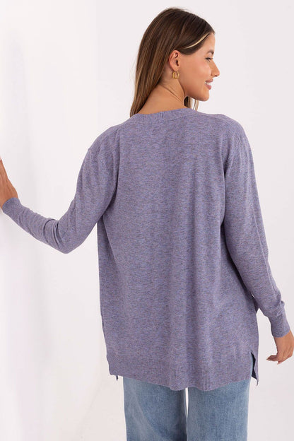 Luxury women's cardigan in soft blend of viscose, modal and nylon by Factory Price, featuring a functional long sleeve design and practical pockets, perfect for casual and work wear.
