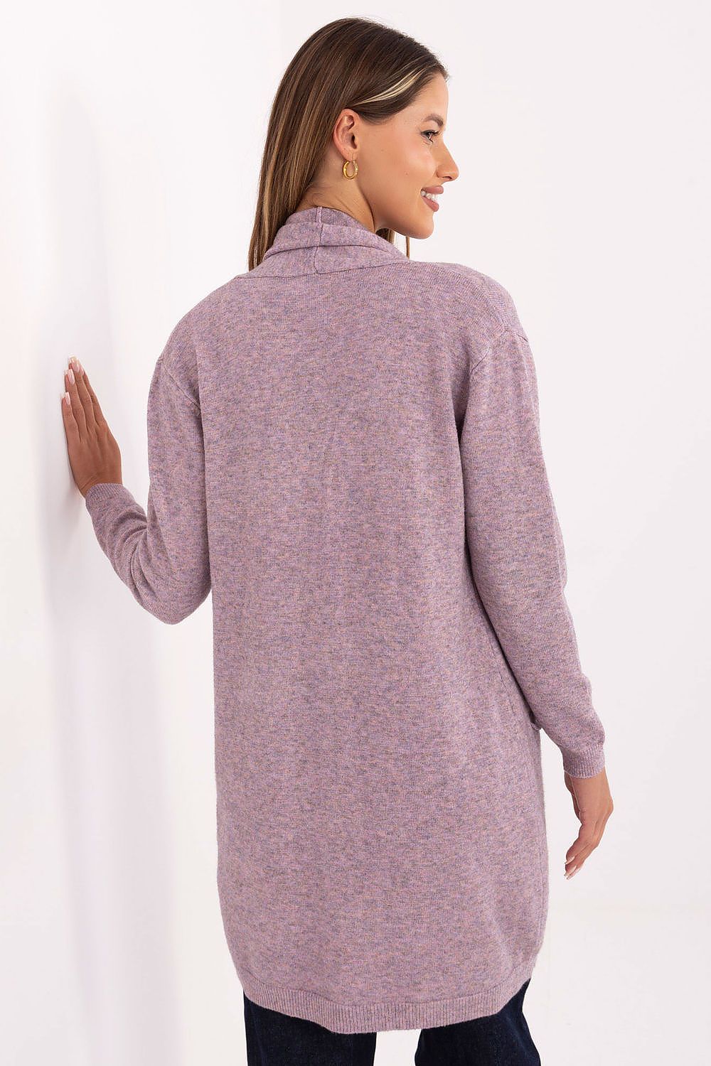 Chic luxury women's cardigan by Factory Price, crafted from a premium soft fabric blend, highlighting its versatility and comfort in a sophisticated style.