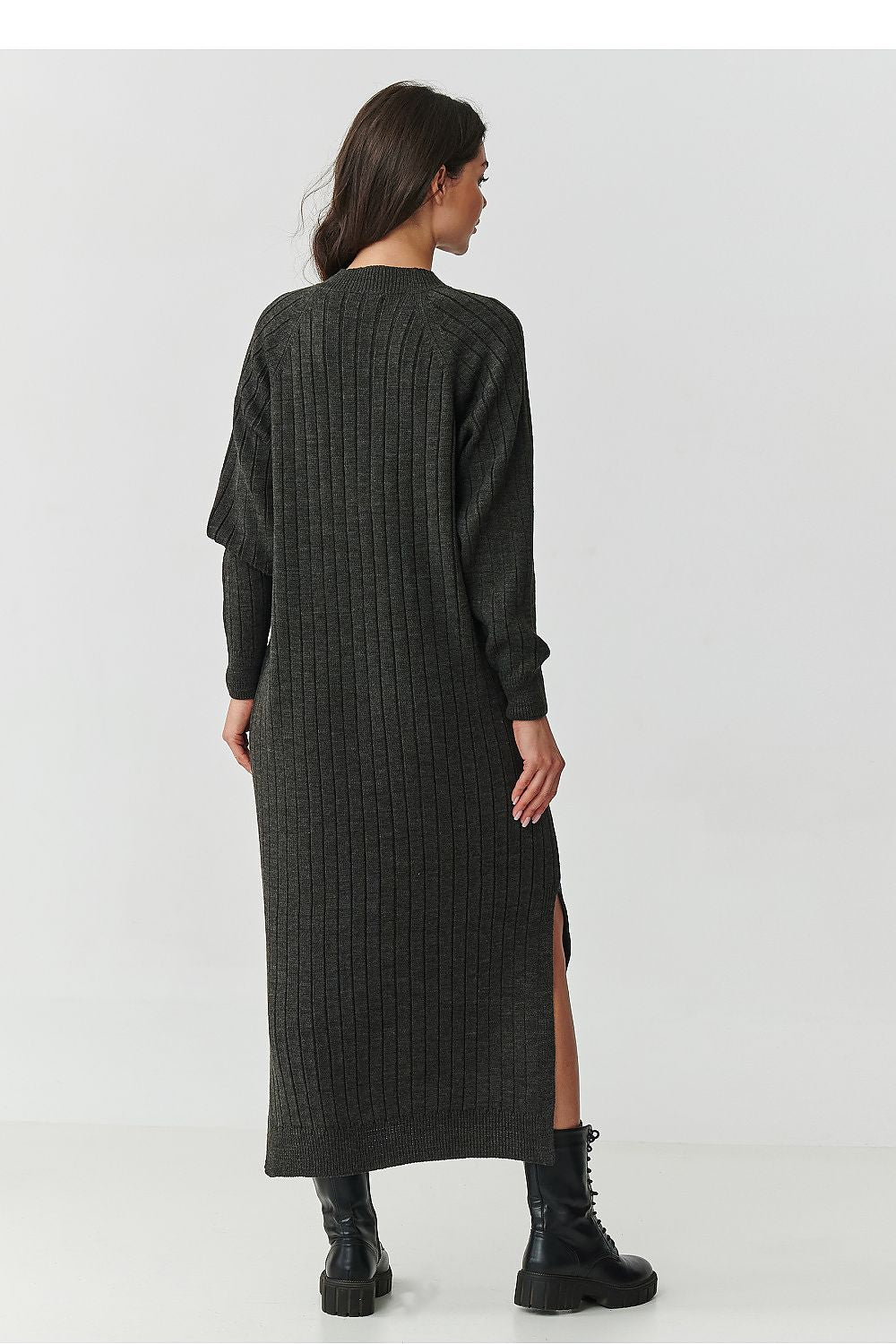 Display of the Makadamia Long Sweater Dress in various muted colours, emphasising its versatility for both casual and elegant ensembles.