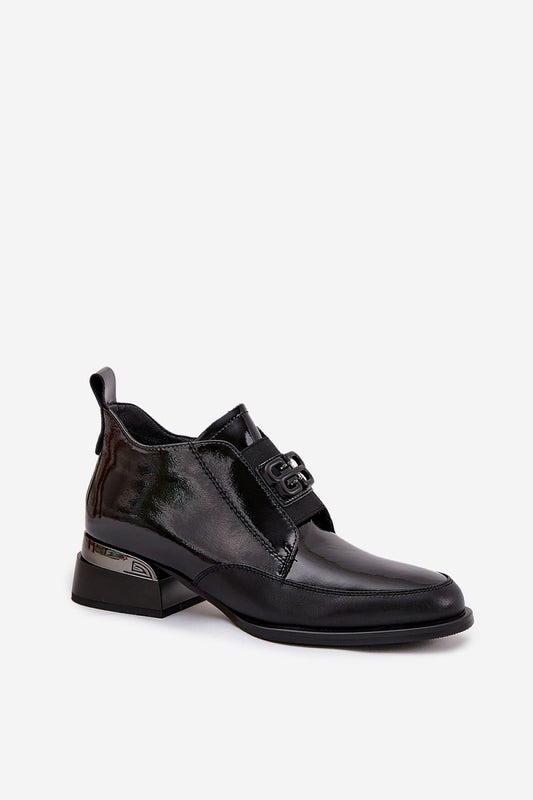 Vinceza Women's Natural Leather Heeled Low Shoes featuring a stylish zipper closure, designed for elegance and comfort by Step in Style.