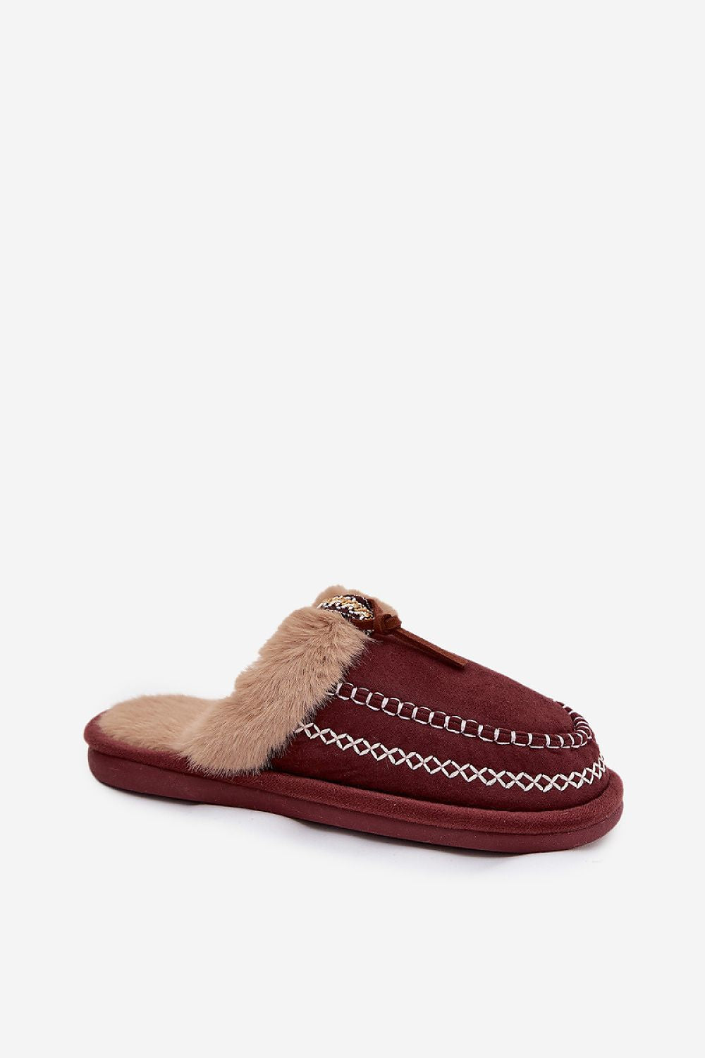 Luxury Women's Eco Suede Slippers with elegant embroidery by Step in Style, perfect for stylish home comfort.